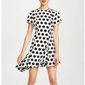 C/MEO Collective mini dress asymmetrical polka dot
